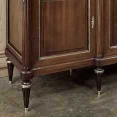 Louis XVI Style Mahogany Buffet with White Marble Top