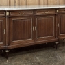 Louis XVI Style Mahogany Buffet with White Marble Top