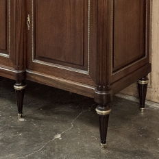 Louis XVI Style Mahogany Buffet with White Marble Top