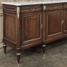 Louis XVI Style Mahogany Buffet with White Marble Top