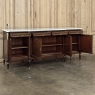 Louis XVI Style Mahogany Buffet with White Marble Top
