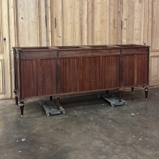 Louis XVI Style Mahogany Buffet with White Marble Top
