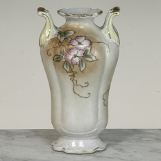 Vintage Nippon Hand-Painted Vase with Cherry Blossoms