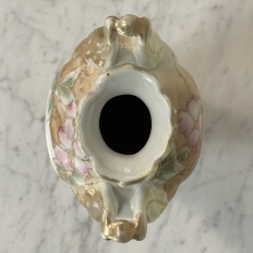 Vintage Nippon Hand-Painted Vase with Cherry Blossoms