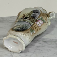 Vintage Nippon Hand-Painted Vase with Cherry Blossoms