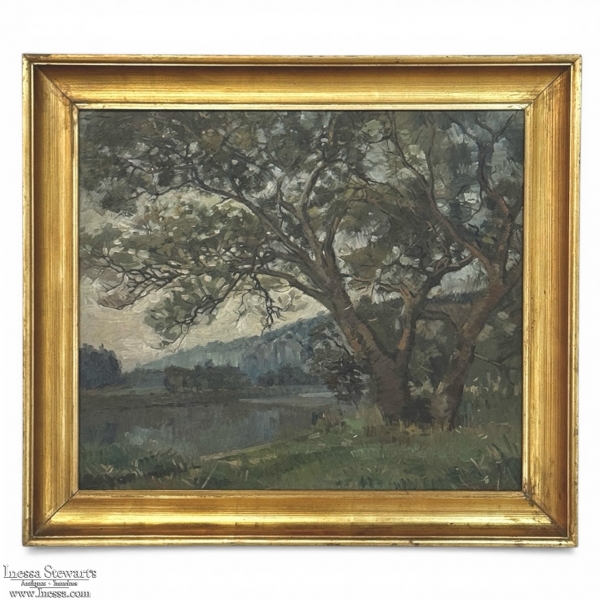 Framed Oil Painting on Canvas by Leon Bourdon (1880-1945)
