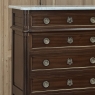 19th Century Louis XVI Mahogany Carrara Marble Top Semainier ~ Tall Chest of Drawers