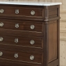 19th Century Louis XVI Mahogany Carrara Marble Top Semainier ~ Tall Chest of Drawers