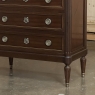 19th Century Louis XVI Mahogany Carrara Marble Top Semainier ~ Tall Chest of Drawers