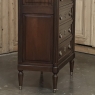 19th Century Louis XVI Mahogany Carrara Marble Top Semainier ~ Tall Chest of Drawers