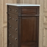 19th Century Louis XVI Mahogany Carrara Marble Top Semainier ~ Tall Chest of Drawers