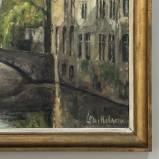 Framed Oil On Canvas By Léon Mechelaere (1880-1964) 'Pont de l’Hydromel'