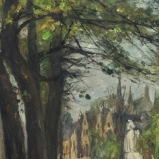 Framed Oil On Canvas By Léon Mechelaere (1880-1964) 'Pont de l’Hydromel'