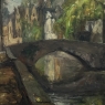 Framed Oil On Canvas By Léon Mechelaere (1880-1964) 'Pont de l’Hydromel'