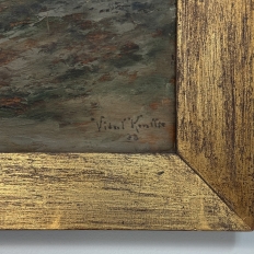 Framed Oil Painting on Panel by Vital Keuller (1866-1945) 'Seascape'