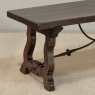 Spanish Walnut Coffee Table with Hand-Forged Iron Stretcher