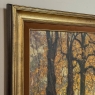 Framed Oil Painting on Canvas by Alphonse van Beurden Jr. (1878–1962) 'Shepherd and Flock in Autumn Forest'