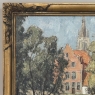 Antique Framed Oil Painting on Canvas signed DeMeer ~ 'View of Bruges'