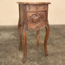 Antique French Louis XV Walnut Marble Top Nightstand ~ End Table