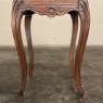 Antique French Louis XV Walnut Marble Top Nightstand ~ End Table