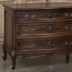 PAIR Antique French Louis XV Walnut Commodes ~ Chests of Drawers