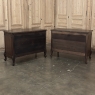 PAIR Antique French Louis XV Walnut Commodes ~ Chests of Drawers