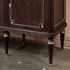 19th Century French Louis XVI Mahogany Buffet with Carrara Marble Top