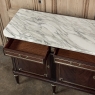 19th Century French Louis XVI Mahogany Buffet with Carrara Marble Top