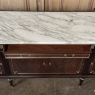 19th Century French Louis XVI Mahogany Buffet with Carrara Marble Top