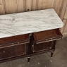 19th Century French Louis XVI Mahogany Buffet with Carrara Marble Top