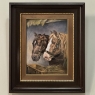 Antique Framed Limoges Porcelain by Camille Faure (1874-1956) 'Stablemates'