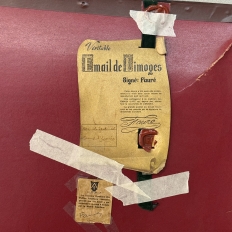 Antique Framed Limoges Porcelain by Camille Faure (1874-1956) 'Stablemates'