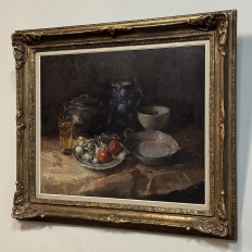 Antique Framed Oil Painting on Canvas by Guy Cambier (1923-2008) 'Country Still LIfe'
