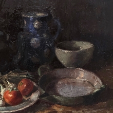 Antique Framed Oil Painting on Canvas by Guy Cambier (1923-2008) 'Country Still LIfe'