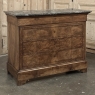 19th Century French Louis Philippe Burl Walnut Marble Top Commode