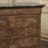 19th Century French Louis Philippe Burl Walnut Marble Top Commode
