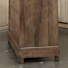 19th Century French Louis Philippe Burl Walnut Marble Top Commode