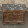19th Century French Louis Philippe Burl Walnut Marble Top Commode