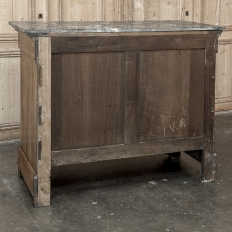 19th Century French Louis Philippe Burl Walnut Marble Top Commode