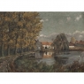 Framed Oil Painting on Canvas by Léon Dardenne (1865-1912) 'Lake View'