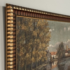 Framed Oil Painting on Canvas by Léon Dardenne (1865-1912) 'Lake View'