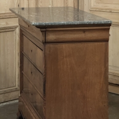 19th Century French Louis Philippe Marble Top Commode by Georges Guerin of Paris