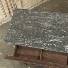 19th Century French Louis Philippe Marble Top Commode by Georges Guerin of Paris