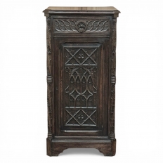 19th Century Gothic Oak Confiturier ~ Cabinet
