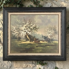 Framed Oil Painting on Canvas by E. Van Orden 'Spring Time Pastoral'
