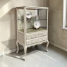 Vintage Country French Louis XV Painted Vitrine