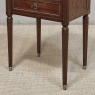 Pair Early 20th Century French Louis XVI Style Mahogany Marble Top Nightstands in the Manner of Maison Jansen