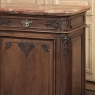 Antique Country French Louis XIV Walnut Marble Top Buffet