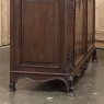 Antique Country French Louis XIV Walnut Marble Top Buffet