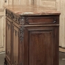 Antique Country French Louis XIV Walnut Marble Top Buffet
